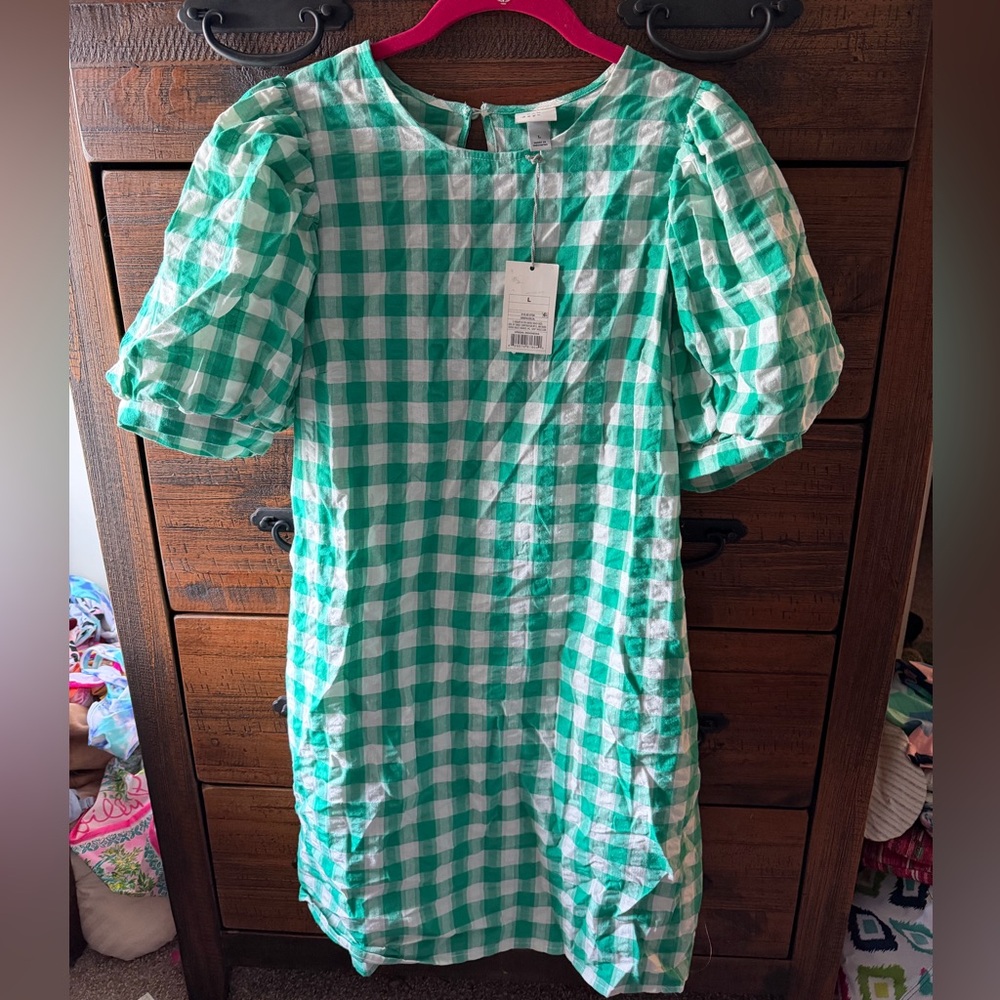 Green Checkered Dress